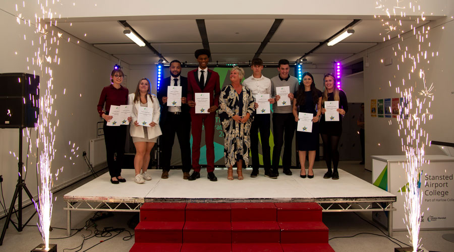 Award winners on stage